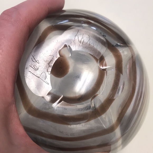 VTG (50s) Signed & Numbered Tyra Pors Kalmar Sweden Art Glass Swirl Jug - Picture 6 of 9